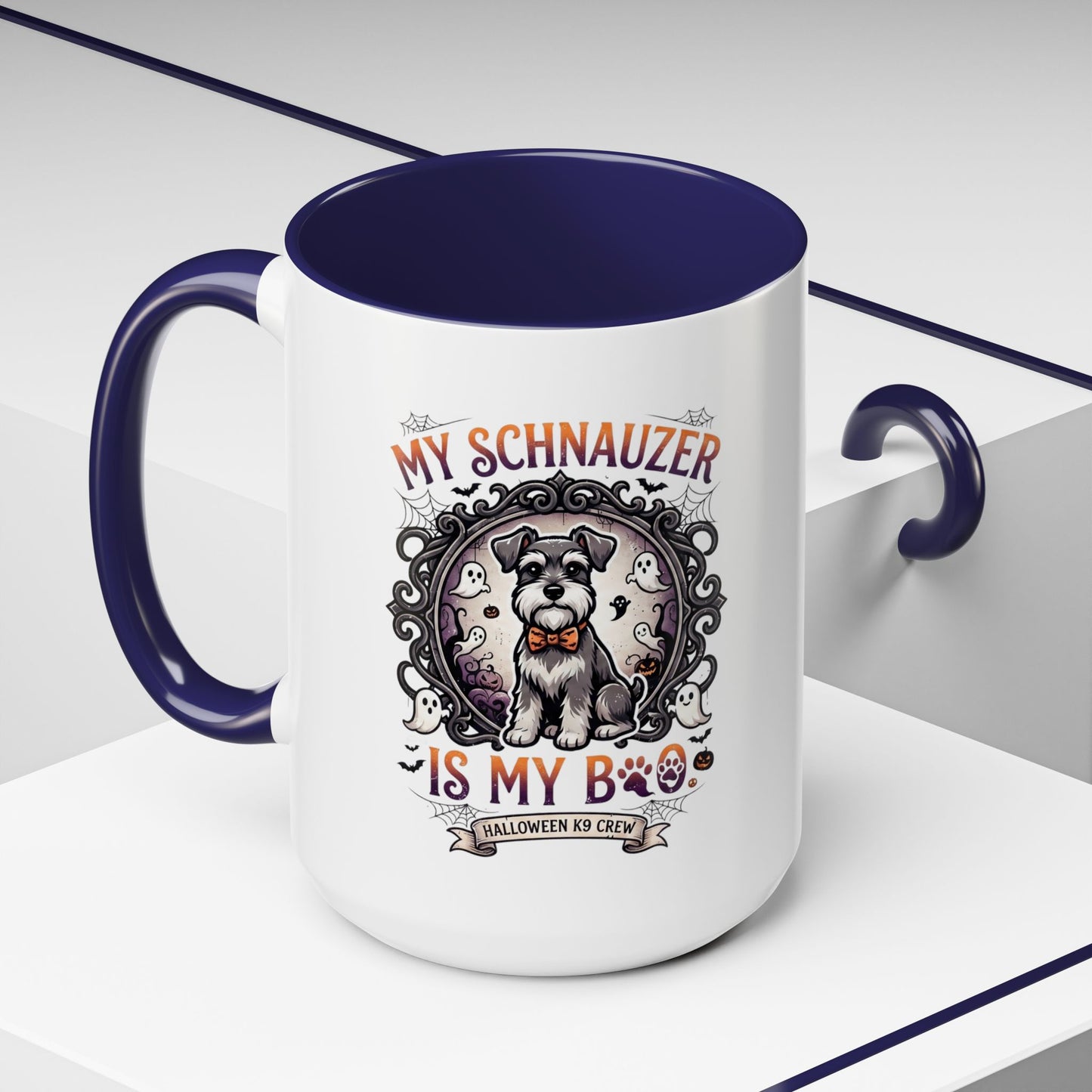 My Schnauzer Is My Boo Coffee Mug — Halloween Dog Lover Accent Mug