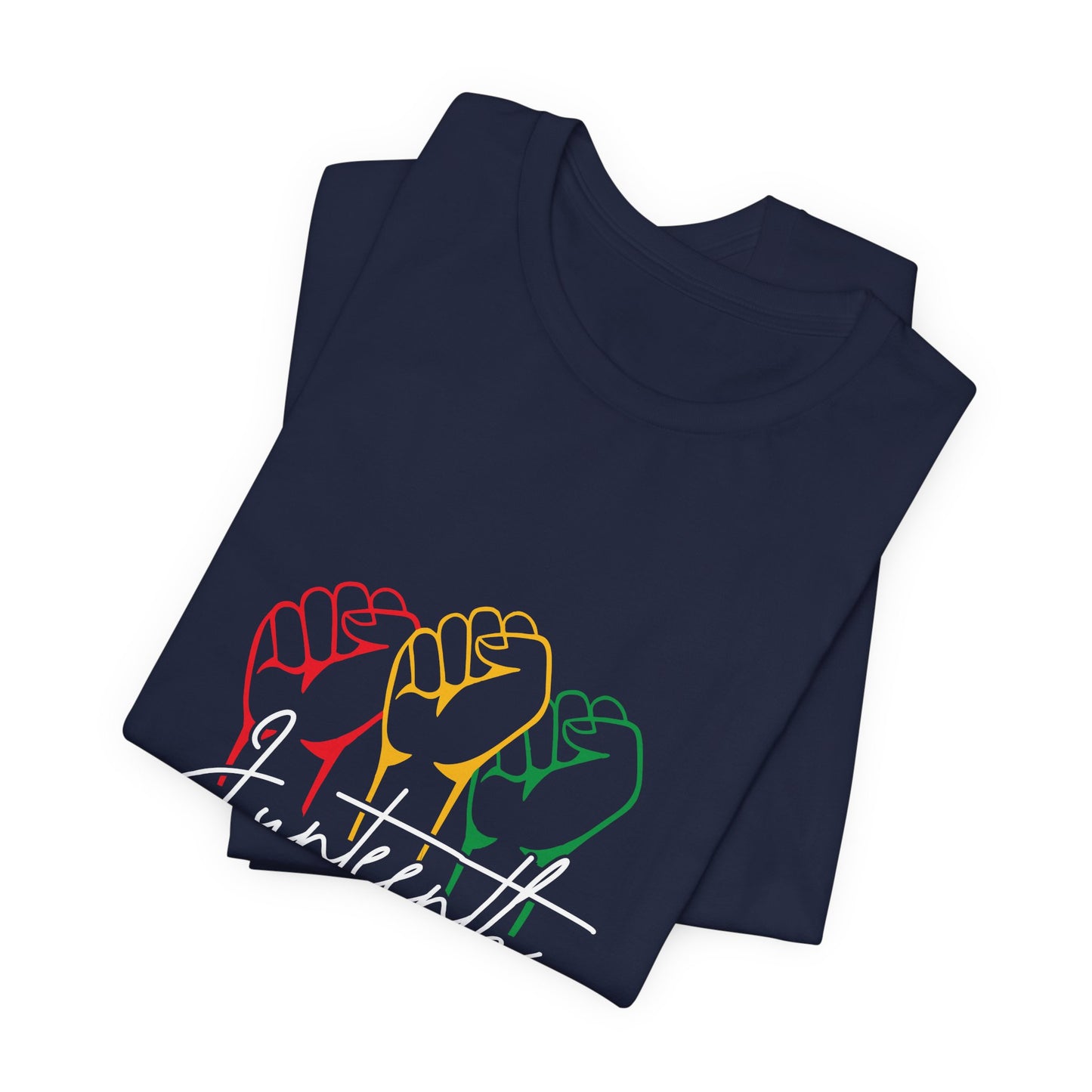 Juneteenth Fist T-Shirt — Pan-African Colors Celebration Tee