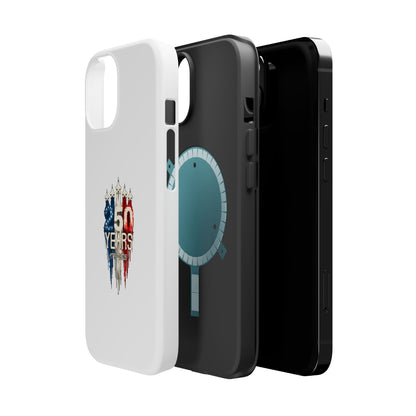 50 Years Patriotic iPhone Case — American Flag Anniversary Magnetic Impact-Resistant Case