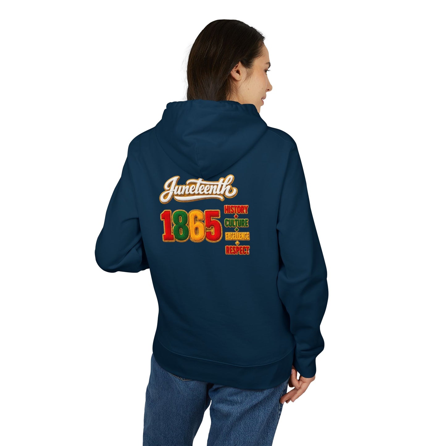 Juneteenth 1865 Hoodie — History, Courage, Resilience, Respect Pullover