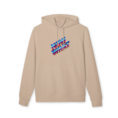 Now What Hoodie — Retro 3D Text Graphic Pullover