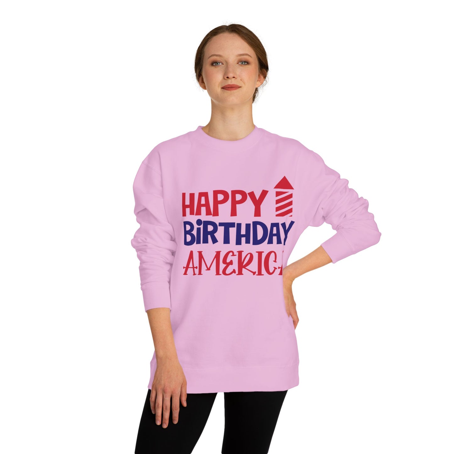 Happy Birthday America Sweatshirt — Patriotic 4th of July Crewneck