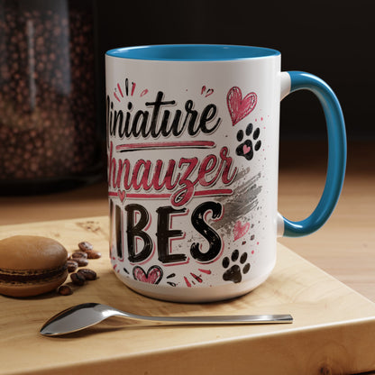 Miniature Schnauzer Vibes Accent Coffee Mug – 11/15oz