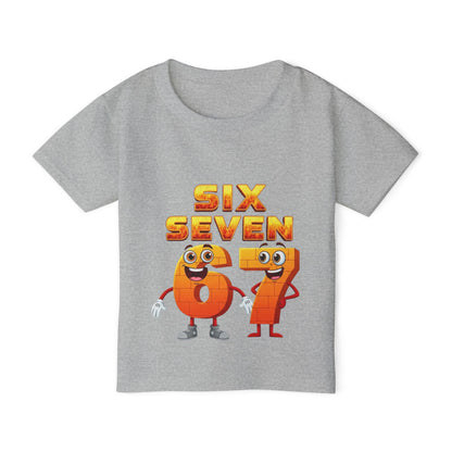 Six Seven 67 Toddler T-Shirt — Cute Number Cartoon Tee for Kids