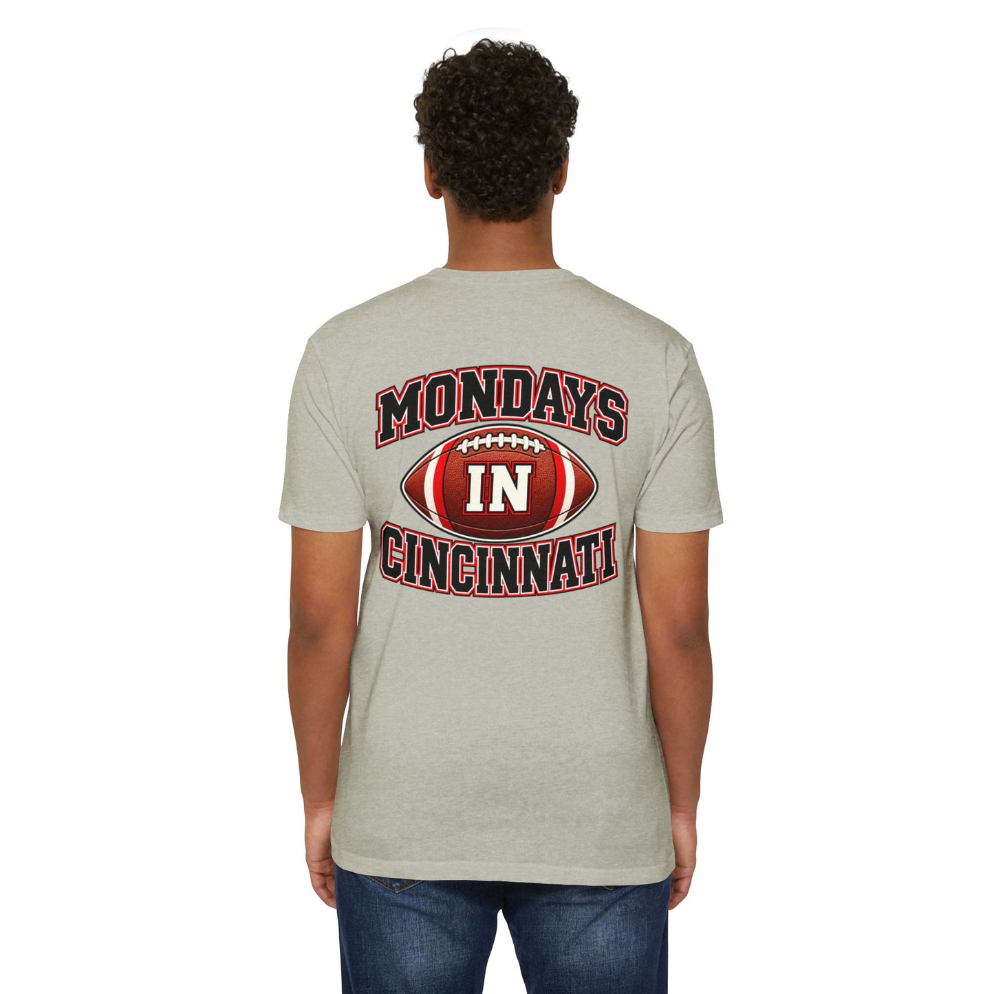 Mondays in Cincinnati Football T-Shirt — Game Day Fan Tee