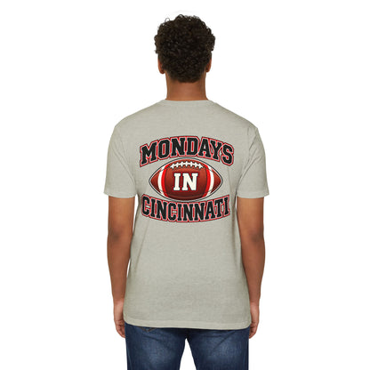 Mondays in Cincinnati Football T-Shirt — Game Day Fan Tee