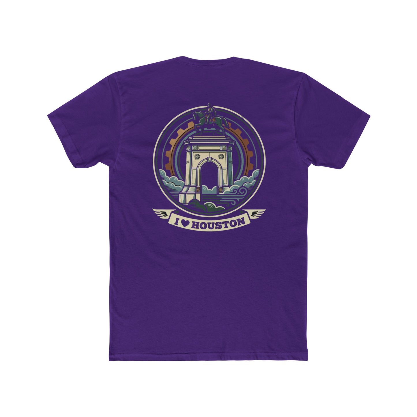 I  Houston T-Shirt — Vintage Monument Cityscape Tee for Locals & Tourists