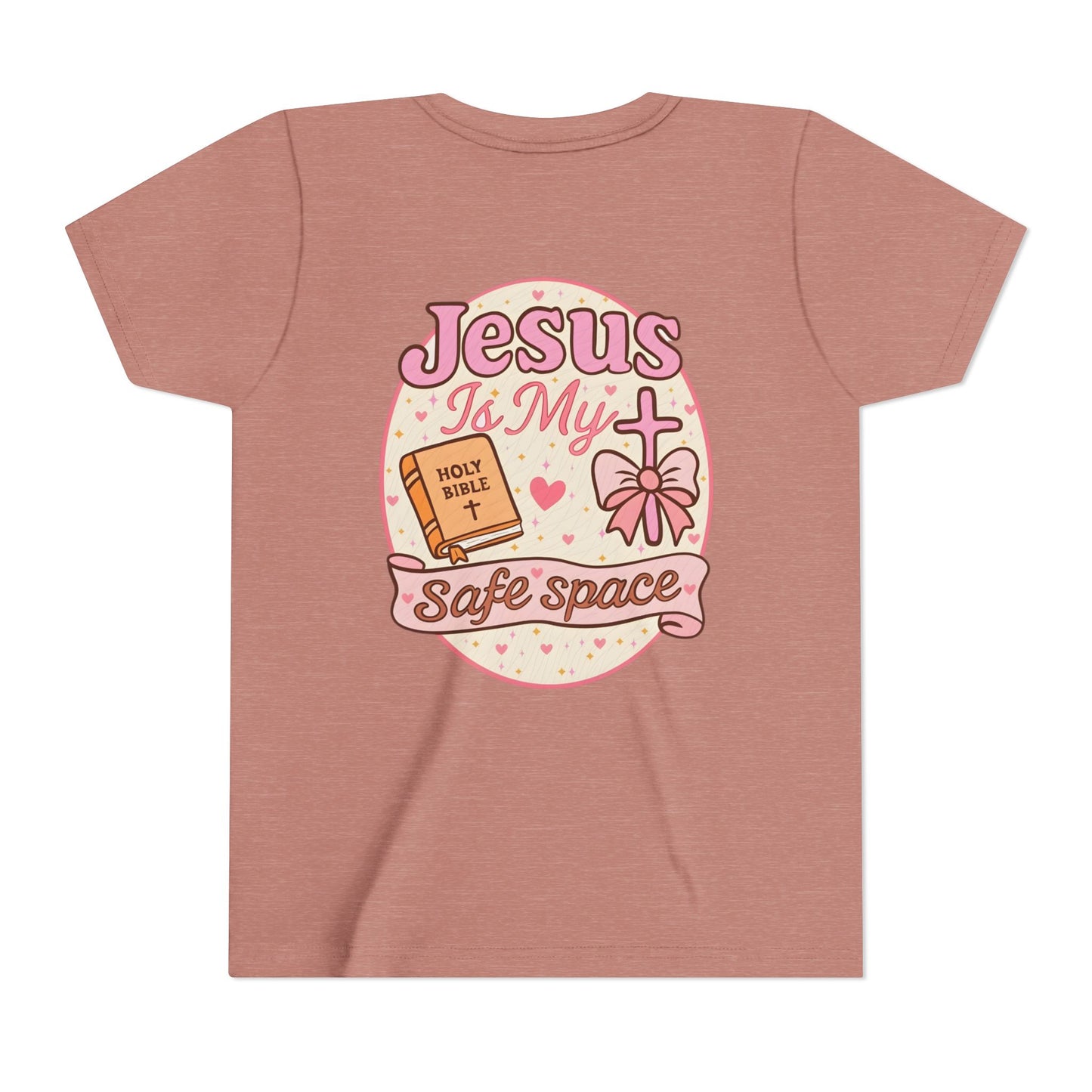 Youth Tee — "Jesus Is My Safe Space" Christian Kids T-Shirt