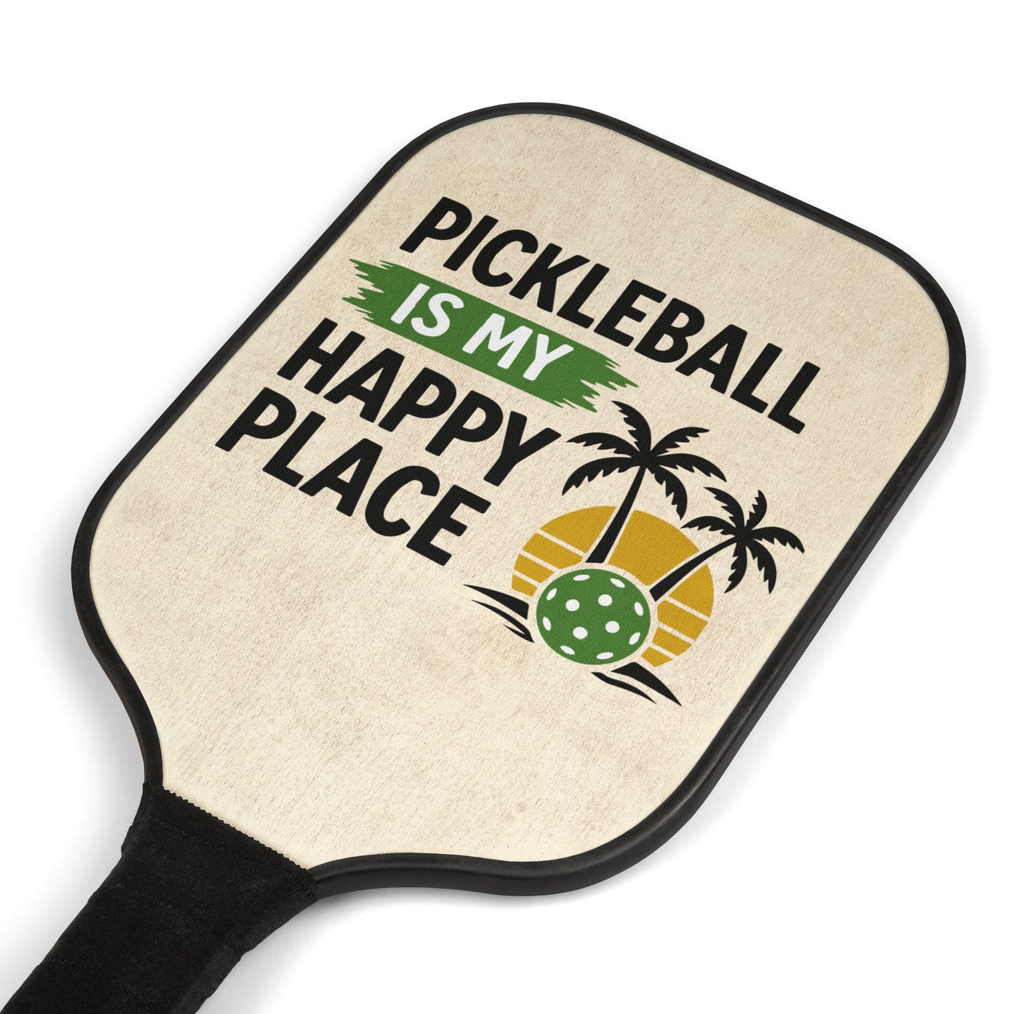 Pickleball Paddle Set – "Pickleball Is My Happy Place" Paddle & Balls Kit
