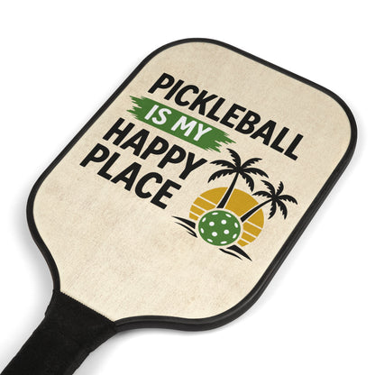 Pickleball Paddle Set – "Pickleball Is My Happy Place" Paddle & Balls Kit