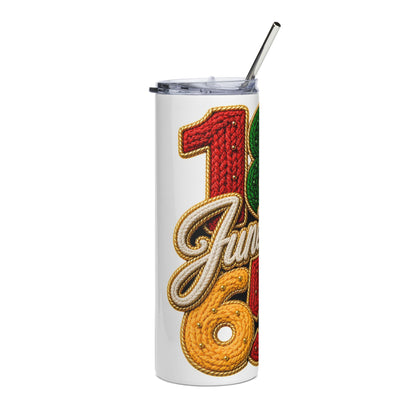 Juneteenth 1865 Stainless Steel Tumbler — 20oz Commemorative Travel Cup