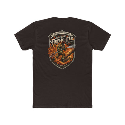 Firefighter Badge T-Shirt — Legendary Firefighter Status Graphic Tee