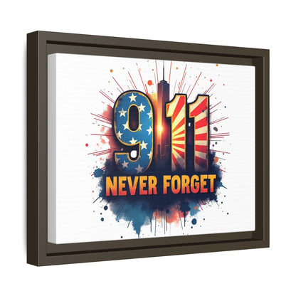 Framed Canvas Wall Art — “9·11 Never Forget” Memorial Print