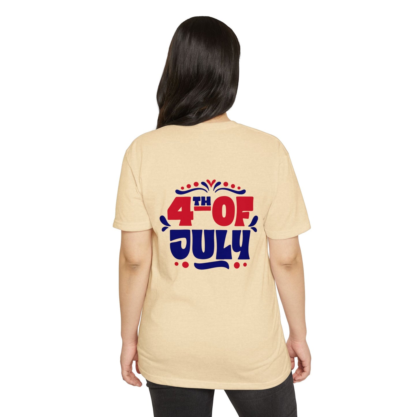 4th of July T-Shirt — Patriotic Red & Blue Independence Day Tee