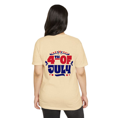 4th of July T-Shirt — Patriotic Red & Blue Independence Day Tee
