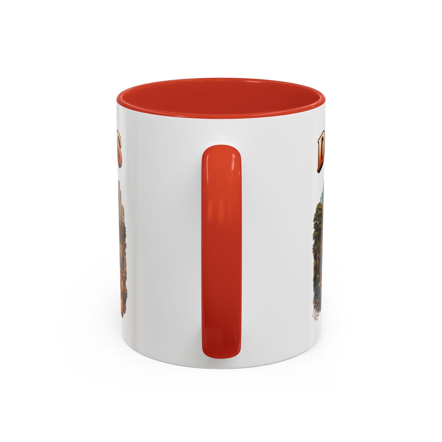 Dallas Skyline Accent Coffee Mug — Texas Souvenir Mug with Guitar & Cityscape