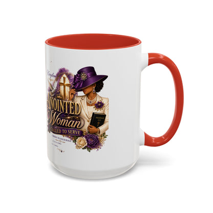 Anointed Woman Coffee Mug — Faithful, Called to Serve Accent Mug (11/15oz)