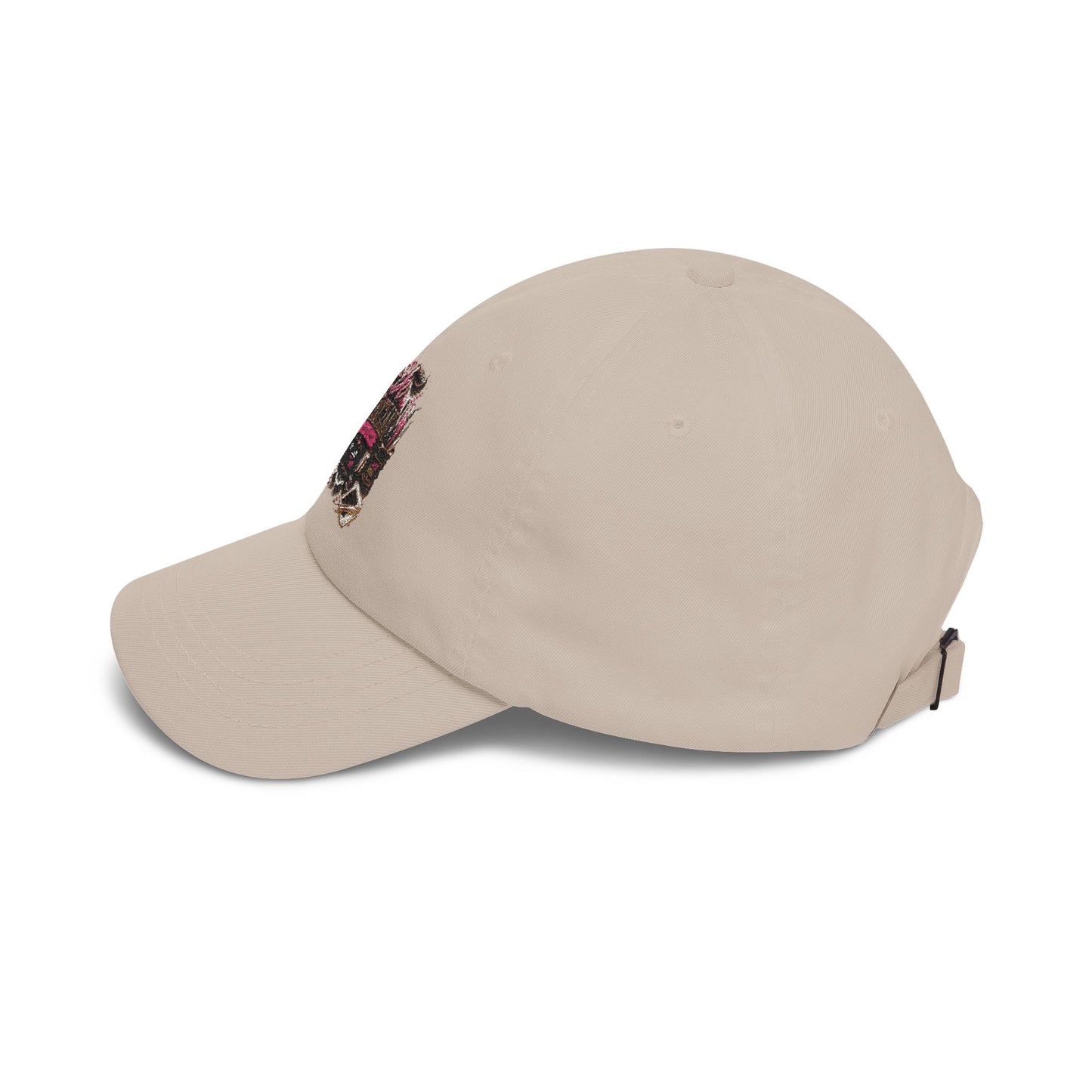 Dad Cap — Vintage Pink Camper Graphic Embroidered Hat