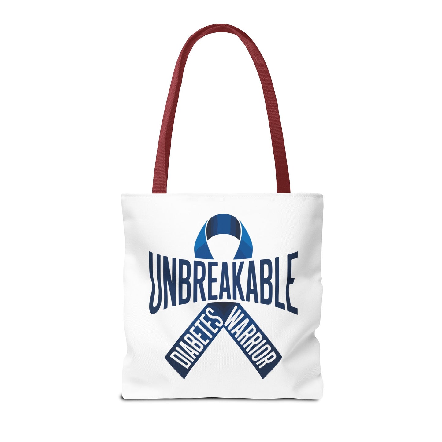 Diabetes Warrior Unbreakable Tote Bag – Blue Awareness Ribbon All-Over Print