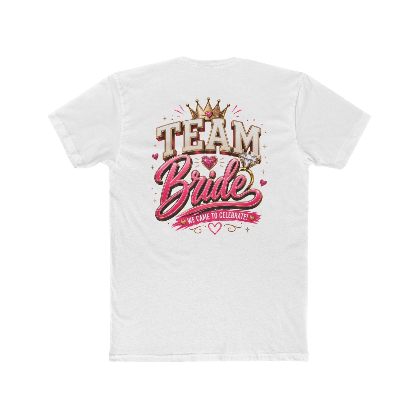Team Bride T‑Shirt — Bachelorette Party Tee with Crown & Hearts