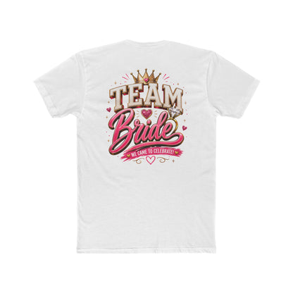 Team Bride T‑Shirt — Bachelorette Party Tee with Crown & Hearts