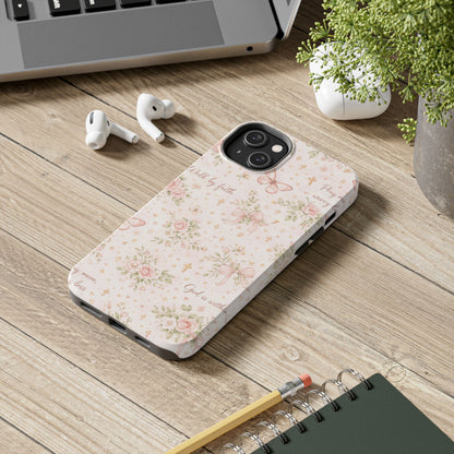 Walk By Faith Phone Case | Christian Floral iPhone Case