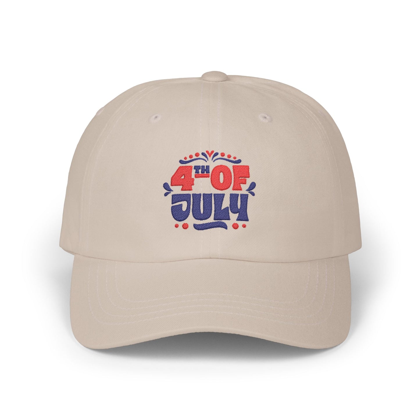 Dad Cap — "4th of July" Patriotic Embroidered Baseball Hat