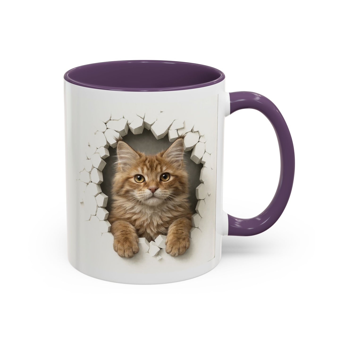Cat Peek-Through Accent Coffee Mug (11/15oz)