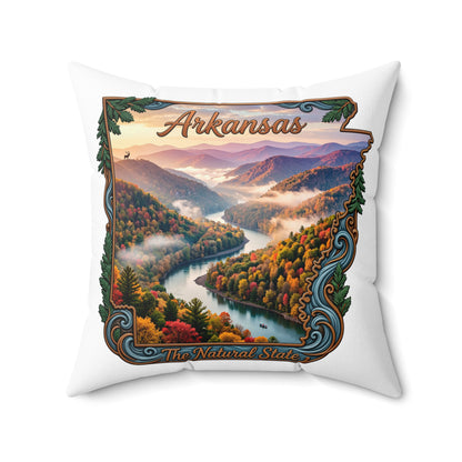 Arkansas Scenic River Pillow — 'The Natural State' Decorative Throw