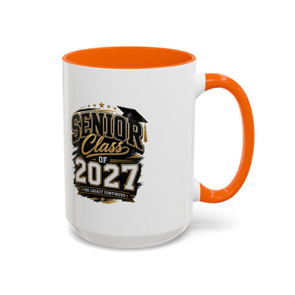 Senior Class of 2027 Accent Coffee Mug — Graduation Gift