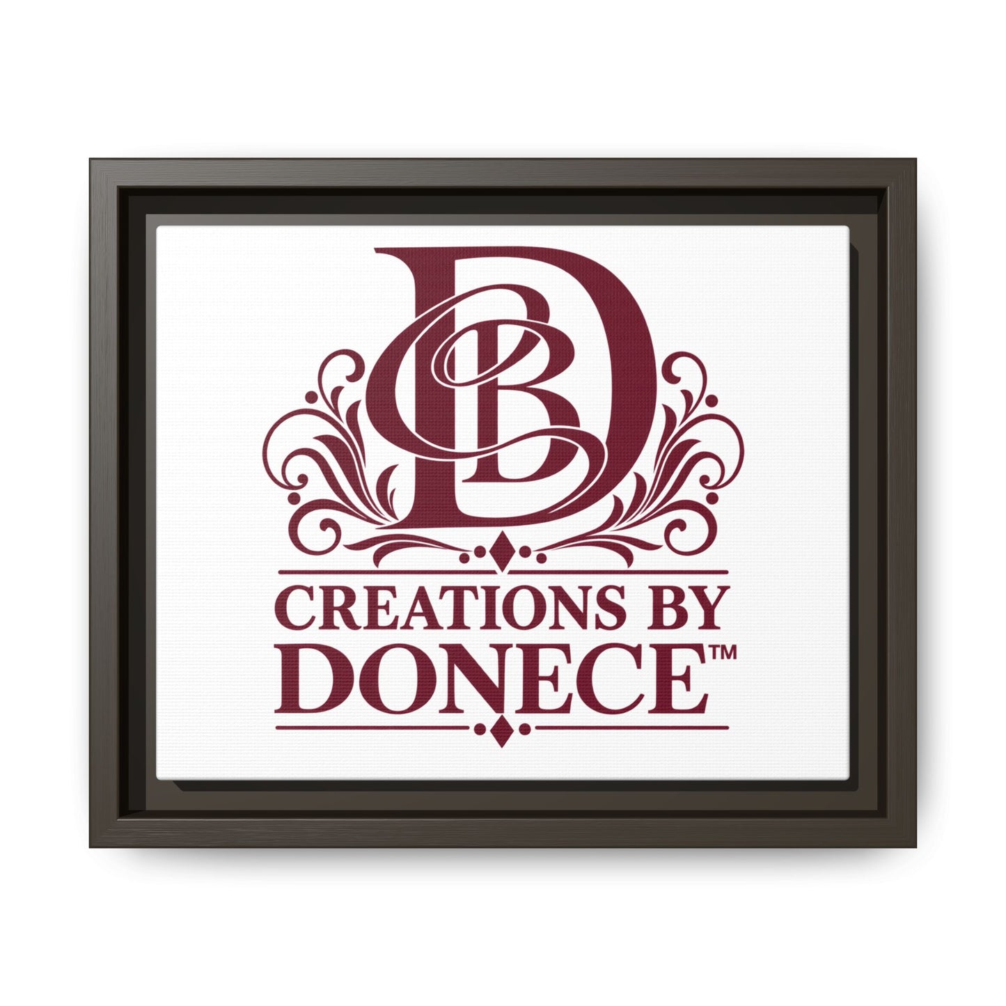 Framed Matte Canvas — Creations By Donece Logo Wall Art