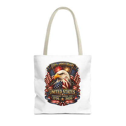 250th Anniversary United States Eagle Tote Bag — 1776–2026 Patriotic Cotton Tote