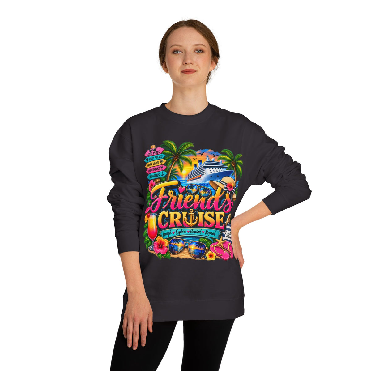 Friends' Cruise Sweatshirt — Tropical Vacation Crewneck