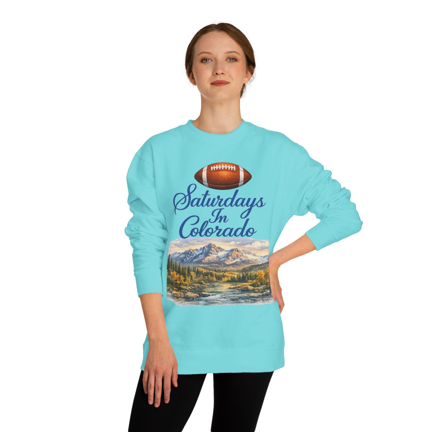 Saturdays in Colorado Sweatshirt — Mountain Football Scenic Crewneck