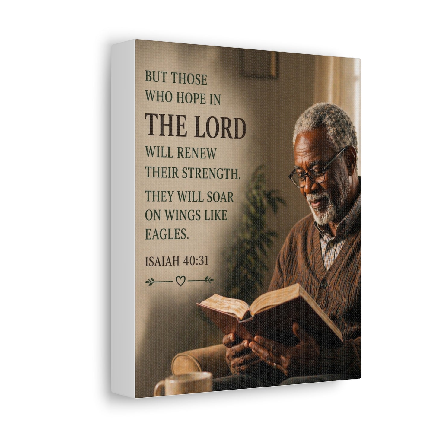 Stretched Canvas - "But Those Who Hope in The Lord" Isaiah 40:31 Inspirational Christian Wall Art