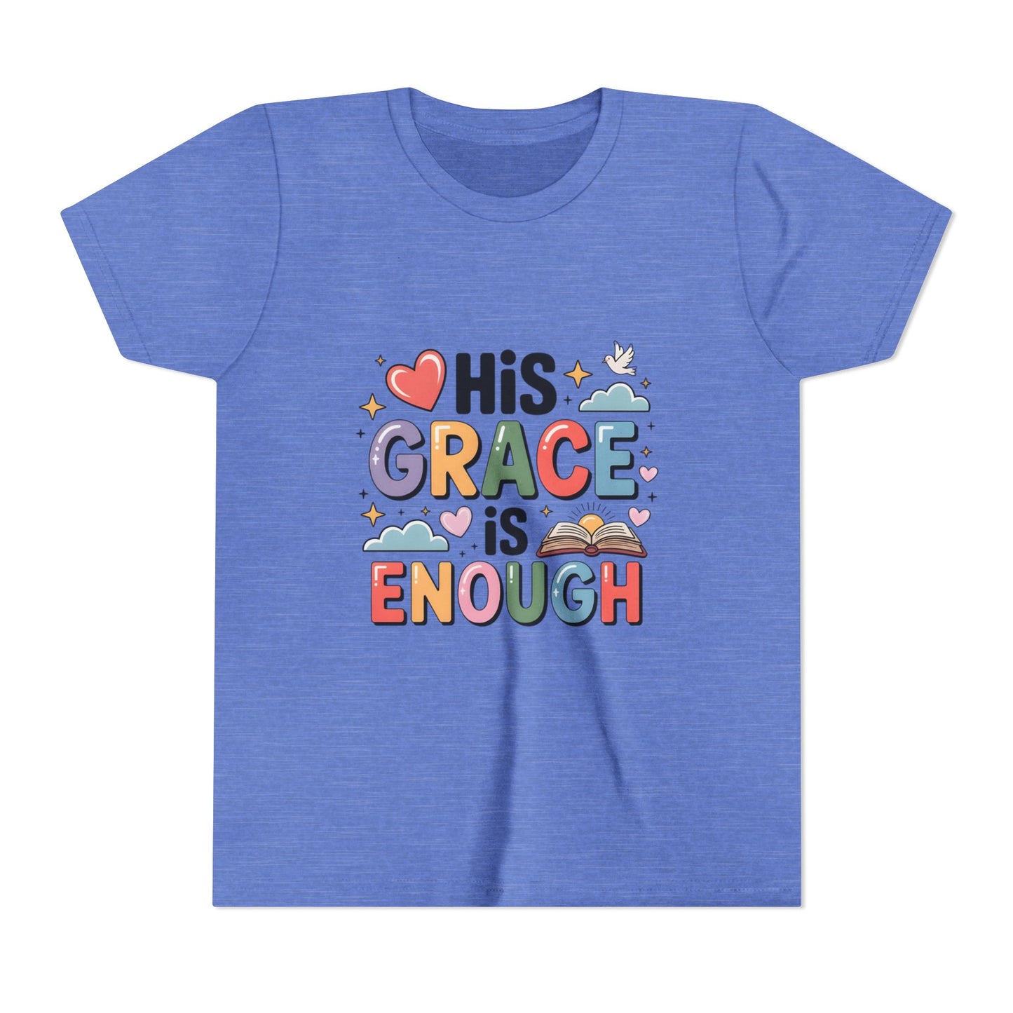 His Grace Is Enough Youth Tee — Christian Kids Inspirational Shirt