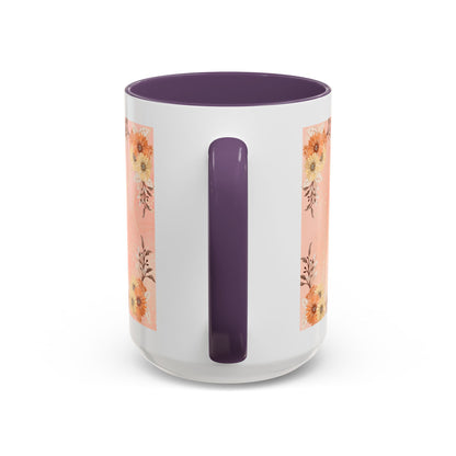 Mom Floral Accent Coffee Mug – Pink Butterfly Mother's Day Gift (11/15oz)