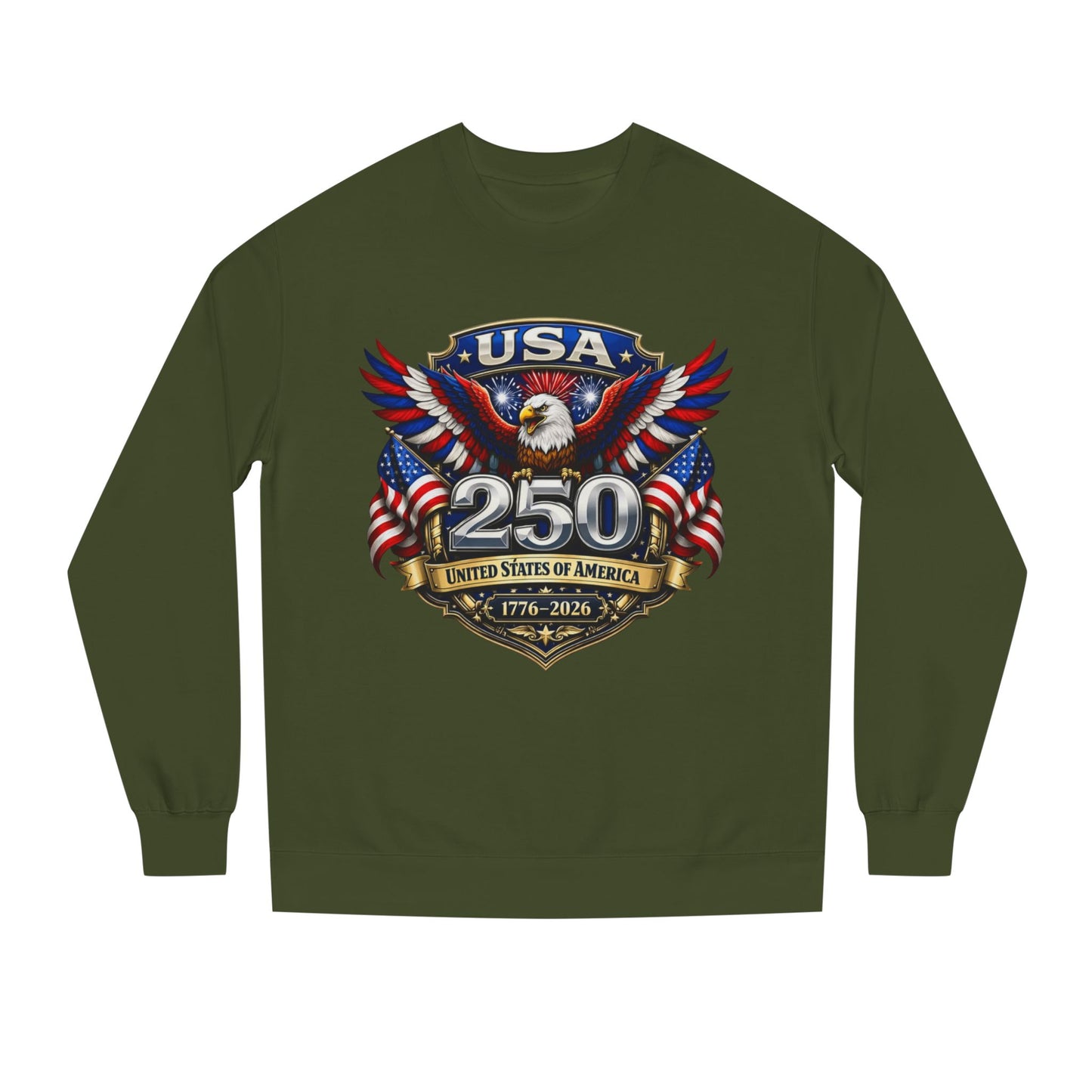 USA 250th Anniversary Eagle Sweatshirt — 1776-2026 Patriotic Crewneck