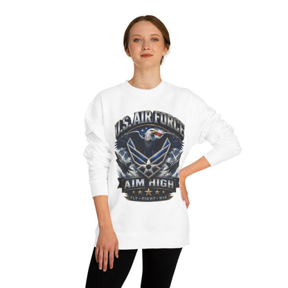 Air Force Crewneck Sweatshirt — "U.S. Air Force Aim High" Military Logo Pullover
