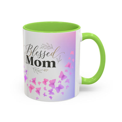 Blessed Mom Butterfly Mug — Colorful 11oz/15oz Ceramic Gift for Mother's Day