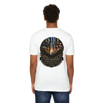 9/11 Memorial Eagle T-Shirt — We Will Never Forget Patriotic Tribute Tee