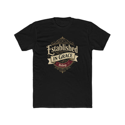Established in Grace Bishop T‑Shirt — Vintage Christian Faith Tee