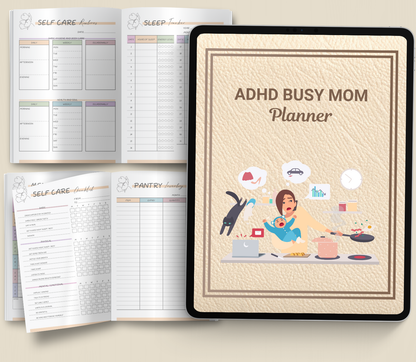 ADHD Busy Mom Planner | Printable Daily Organizer & Productivity Tracker