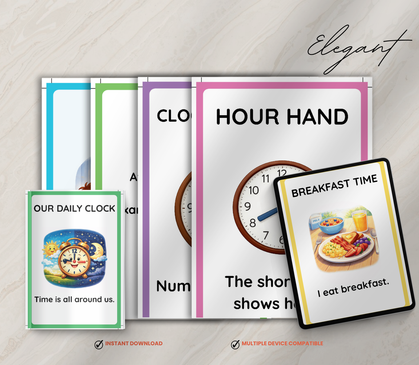 Kids Time Management Mega Bundle | Printable Flashcards for Routine, Productivity & Daily Habits