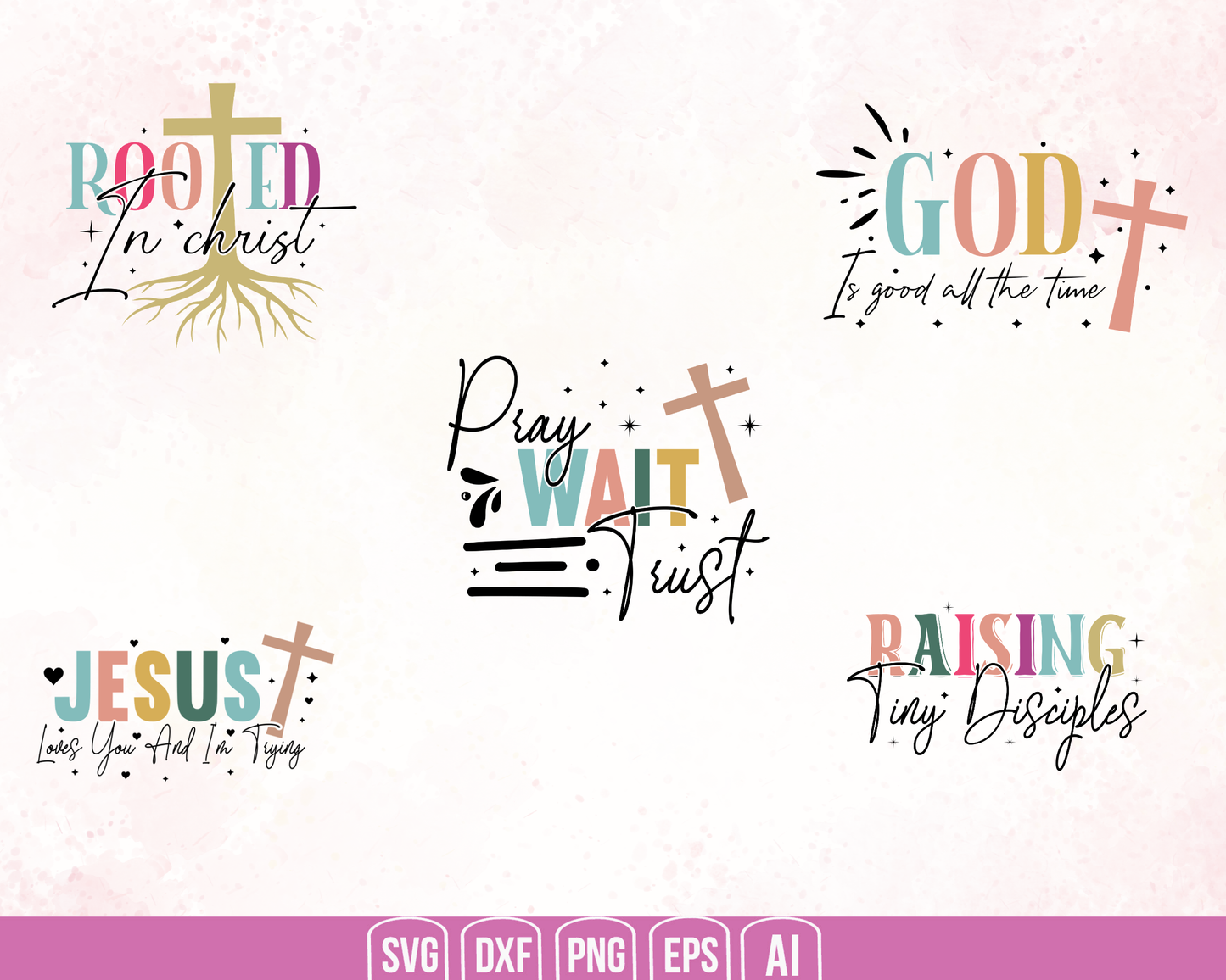 Christian Sticker Bundle | Faith-Based Printable Stickers for Bible Journaling, Planners & Gifts