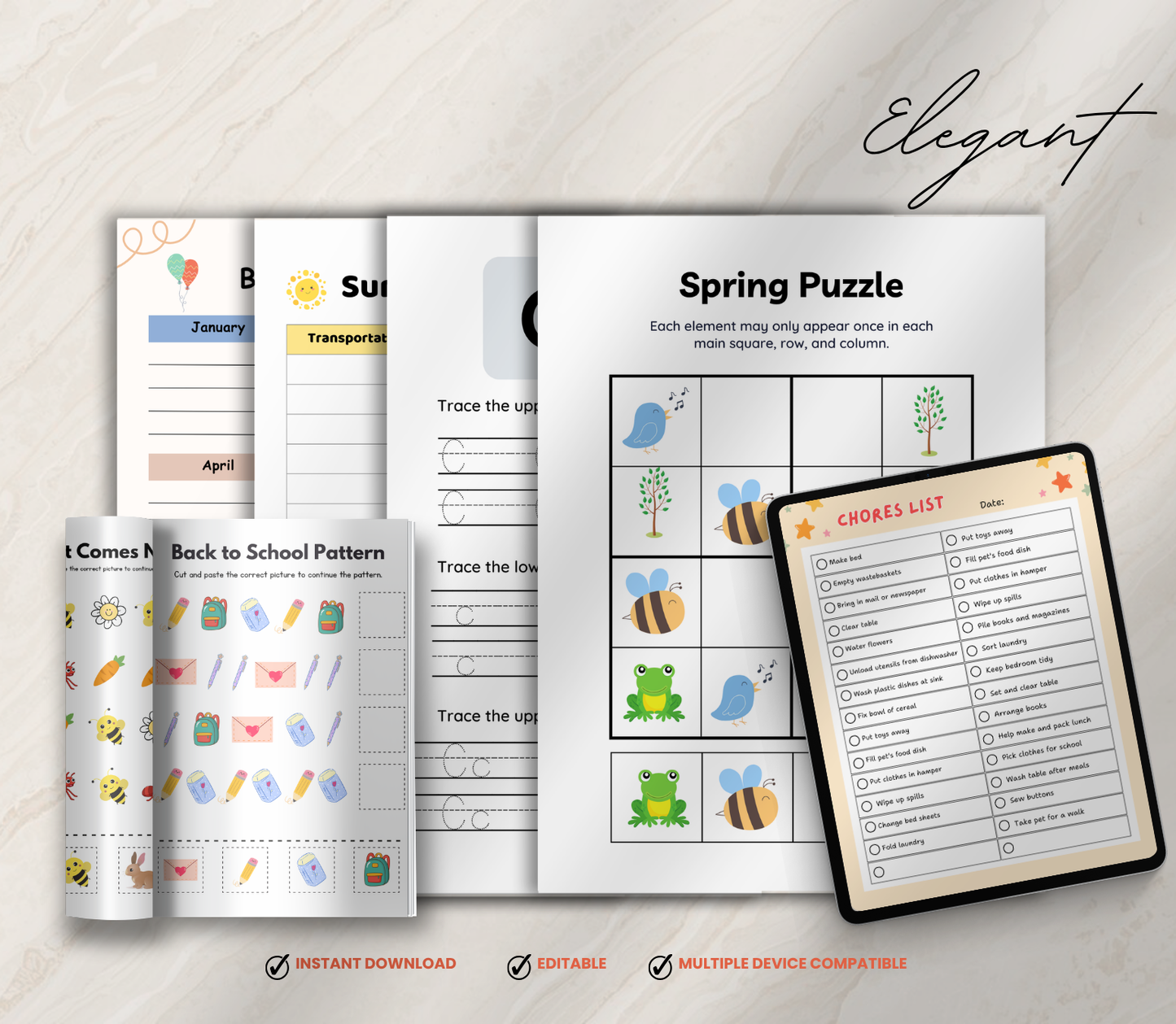 Kids Activity PLR Bundle | Editable Canva Printable Worksheets, Games & Learning Activities for Kids