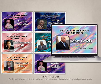 Black Leaders Flashcards Set | Educational African & African American History Learning Cards for Kids