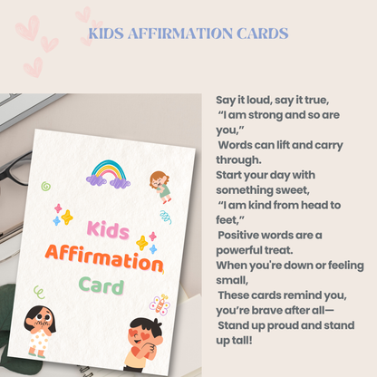 Kids Affirmation Cards PDF | Positive Affirmations for Children, Confidence &amp; Self Esteem Cards, Mindfulness &amp; Emotional Growth Tool