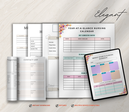Nursing, Health & Wellness PLR Bundle | Editable Canva Templates for Digital Products