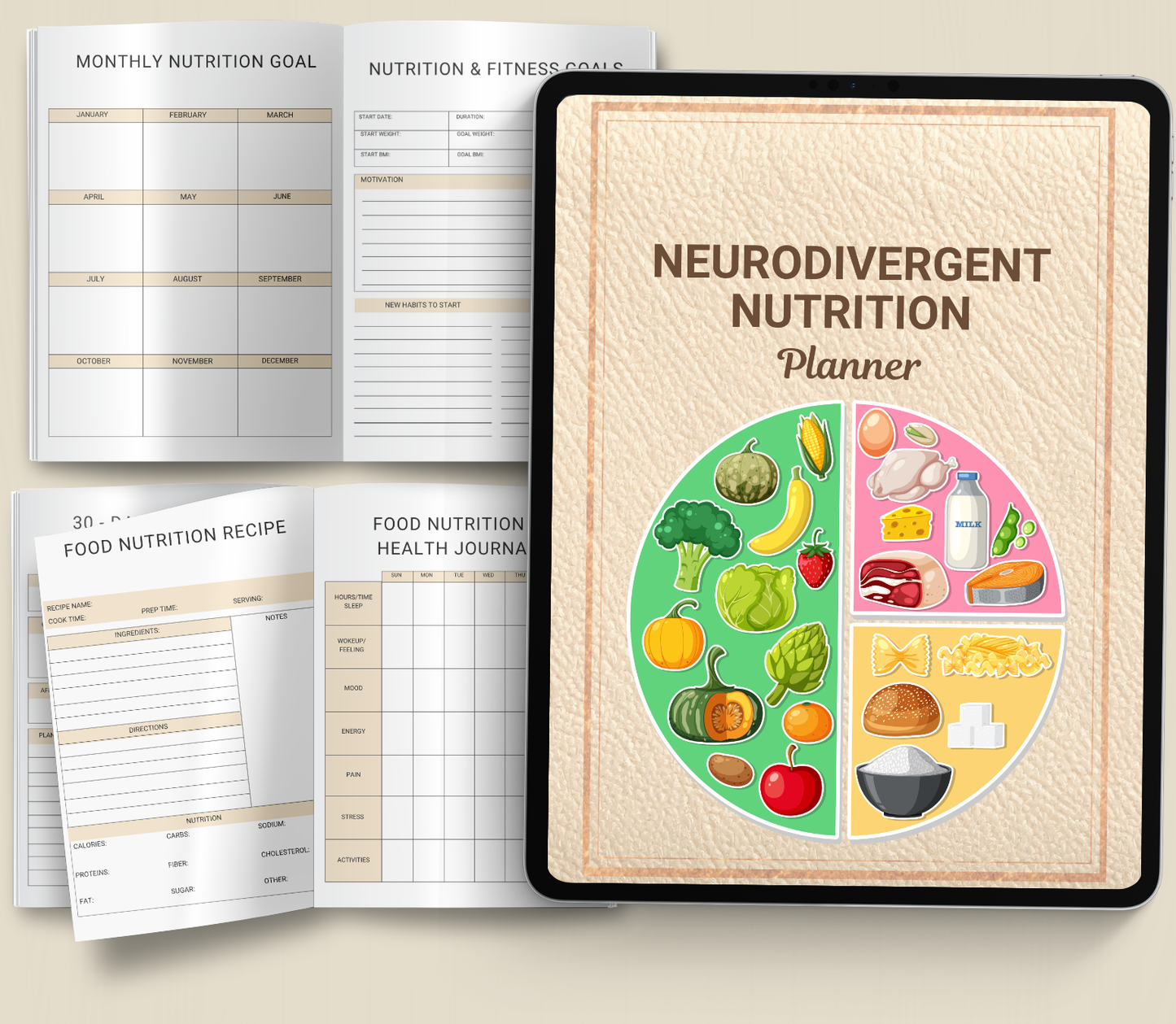 ADHD Nutrition Planner | Printable Meal & Healthy Habit Tracker